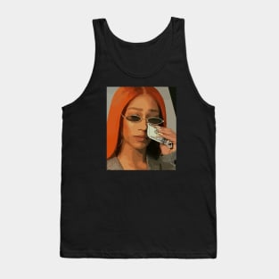 Wiping my tears with money meme Tank Top